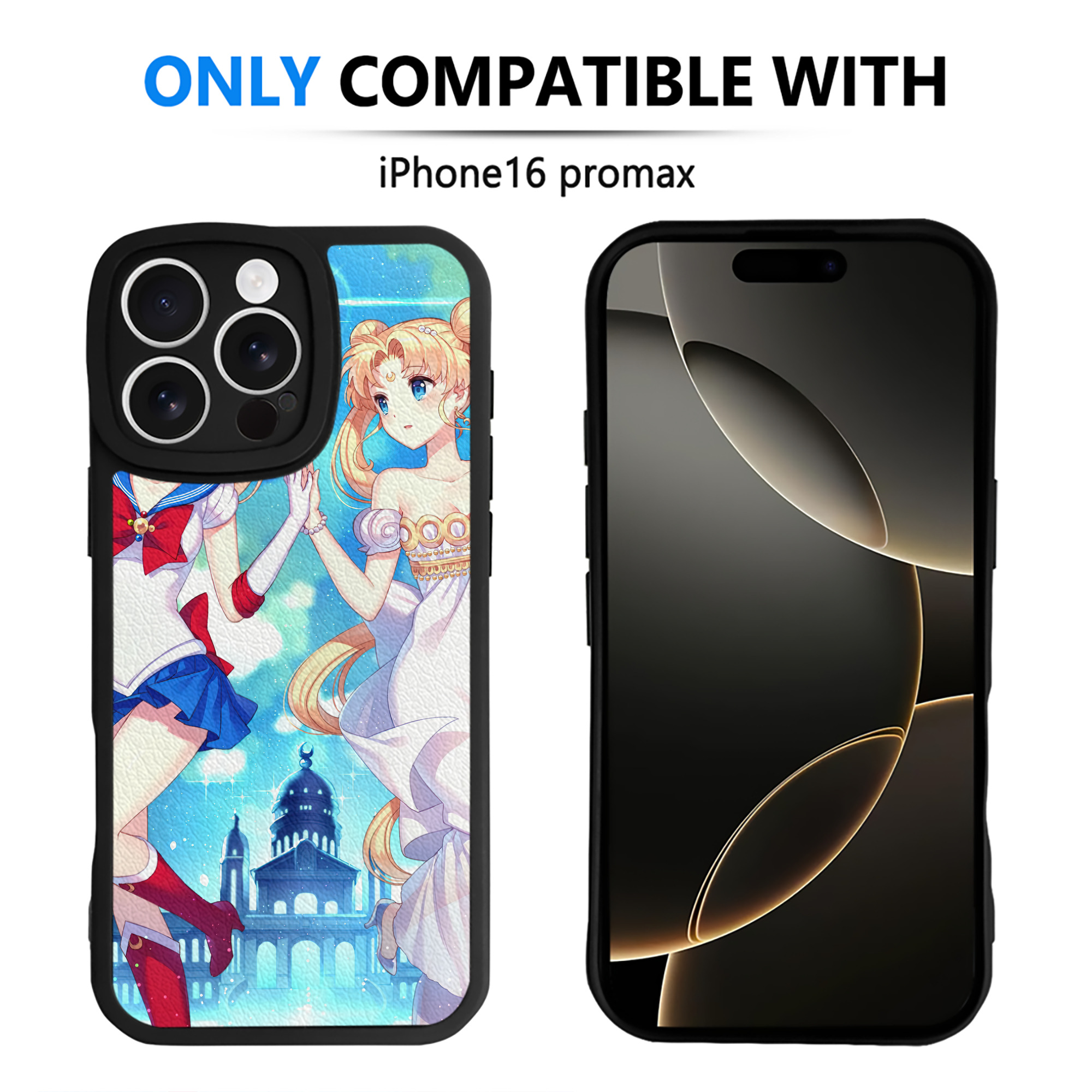 （画像用） 美少女戦士セーラームーン Sailor Moon 【iPhone 16シリーズ対応】シリコンスマホケース（レザー調） 材質：シリコン